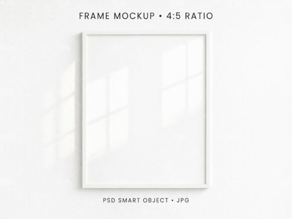 Download 16x20 White Frame Mockup PSD JPG - White Collection