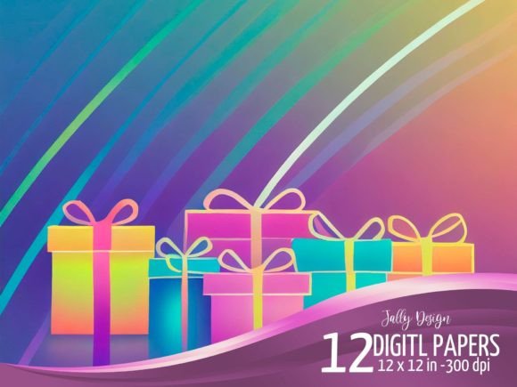 Download Birthday Presents on Gradient Background - Presents Collection