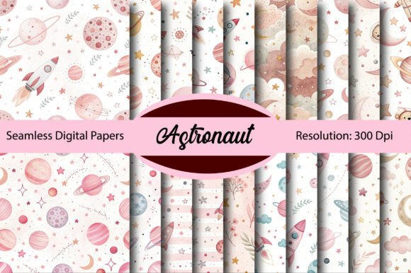 Download Astronaut Seamless Digital Paper - Seamless digital paper Collection