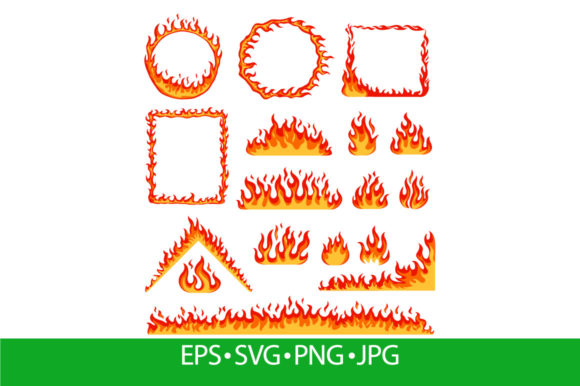 Download Cartoon Fire Frame Set - Frame set Collection