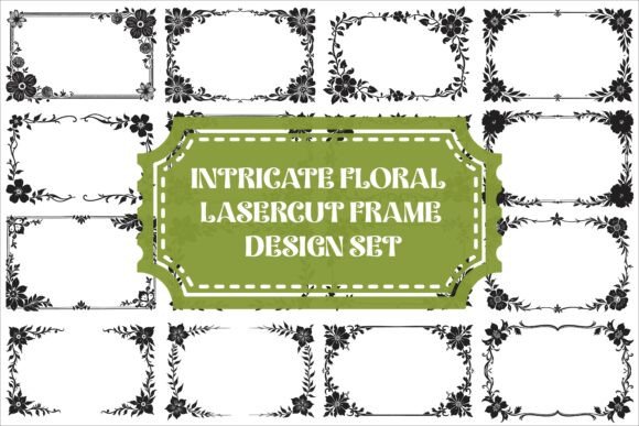 Download Intricate Floral Laser Cut Frame Set - Frame set Collection