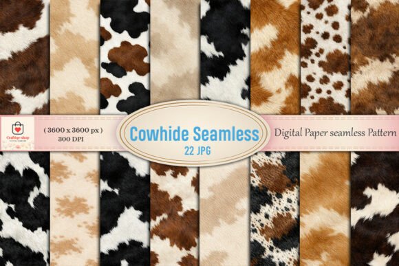 Download Cowhide Seamless Digital Paper Bundle - Seamless digital paper Collection