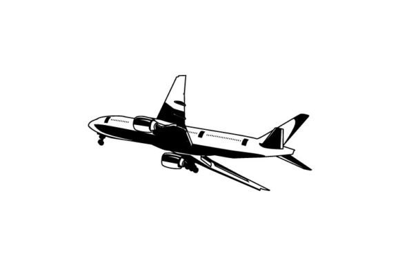 Download Airplane Icon in Black and White Clipart - White Collection