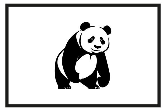 Download Panda Silhouette Black and White Clipart - White Collection