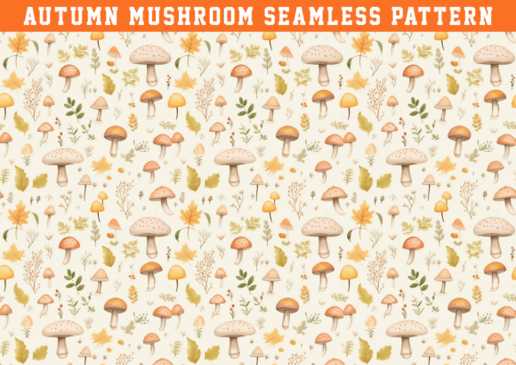 Download Autumn Mushroom Pattern - Mushroom pattern Collection