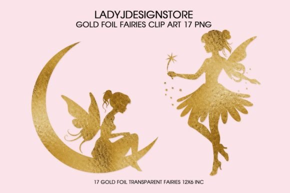 Download Gold Foil Fairies, Fairy Clip Art - Clip art Collection