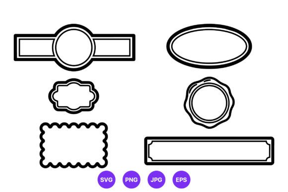 Download Black and White Label Frame Set - White Collection